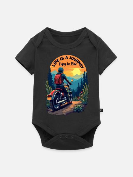 Genießen Sie die Fahrt - Baby Premium Kurzarmbody - Schwarz