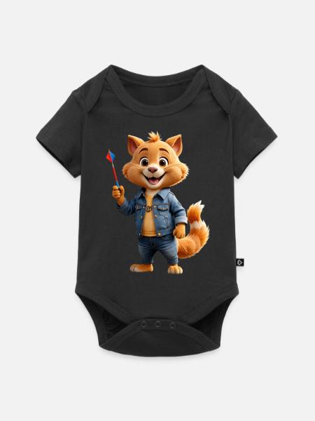 Animal mignon - Body à manches courtes Premium Bébé - noir