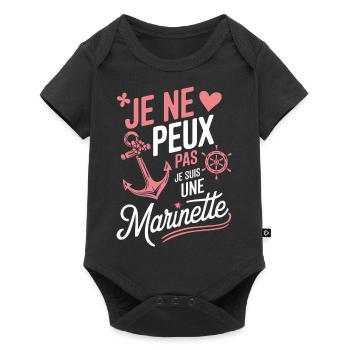 Je ne peux pas je suis une Marinette - Body à manches courtes Premium Bébé - noir - Devant