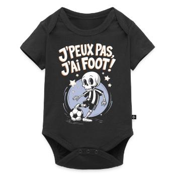 Je peux pas j'ai foot ! - Body à manches courtes Premium Bébé - noir - Devant