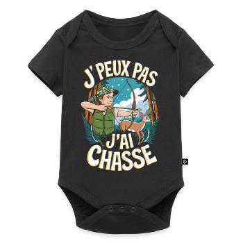 J'peux pas j'ai chasse - Body à manches courtes Premium Bébé - noir - Devant