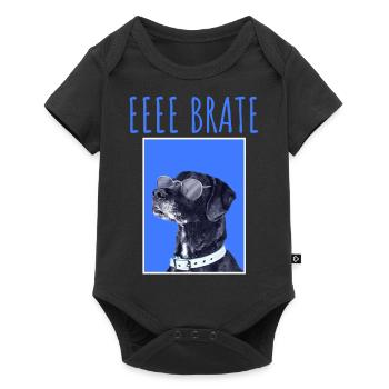 EEE BRATE MAJICA - Baby Premium Kurzarmbody - Schwarz - Vorne