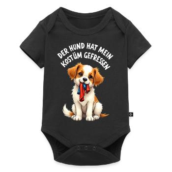 Kein Kostüm Hund Kostüm gefressen Karneval lustig - Baby Premium Kurzarmbody - Schwarz - Vorne
