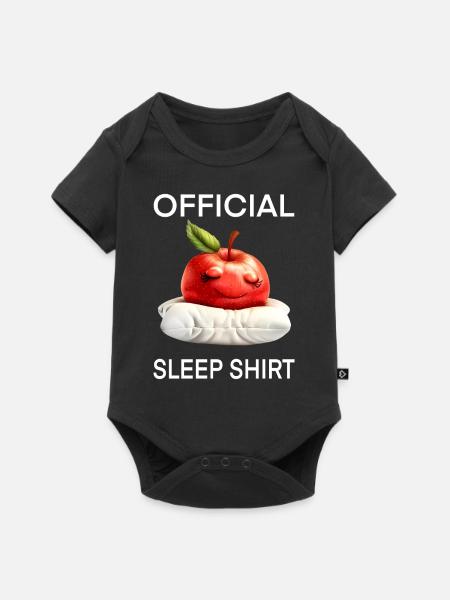 Apfel - Baby Premium Kurzarmbody - Schwarz