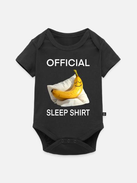 Banane - Baby Premium Kurzarmbody - Schwarz