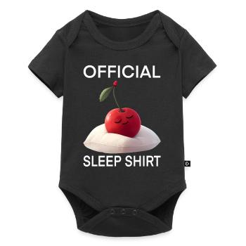 Kirsche - Baby Premium Kurzarmbody - Schwarz - Vorne