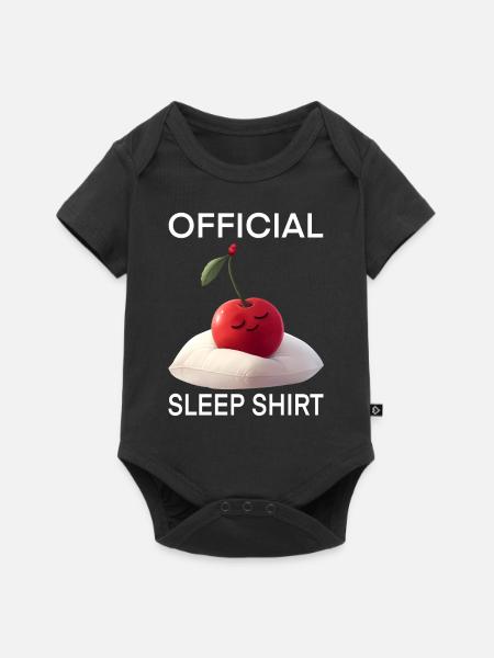 Kirsche - Baby Premium Kurzarmbody - Schwarz
