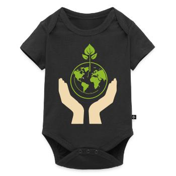Eco Warrior – Sauvons notre planète - Body à manches courtes Premium Bébé - noir - Devant