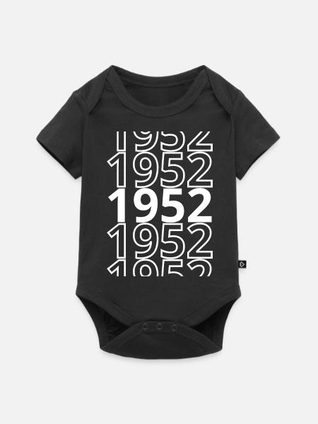 1952 1952 1952 - Baby Premium Kurzarmbody - Schwarz