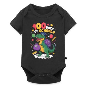 100e jour d’école 100 jour d’école des enfants - Body à manches courtes Premium Bébé - noir - Devant
