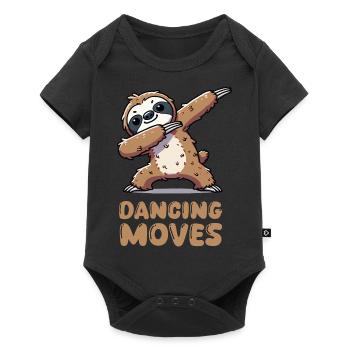 faultier dabbing - Baby Premium Kurzarmbody - Schwarz - Vorne