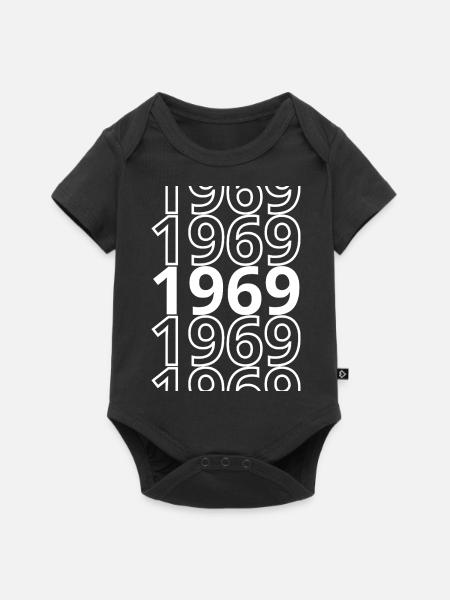 1969 1969 1969 - Baby Premium Kurzarmbody - Schwarz