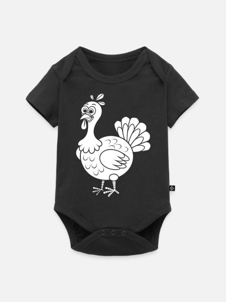 Turkei - Baby Premium Kurzarmbody - Schwarz