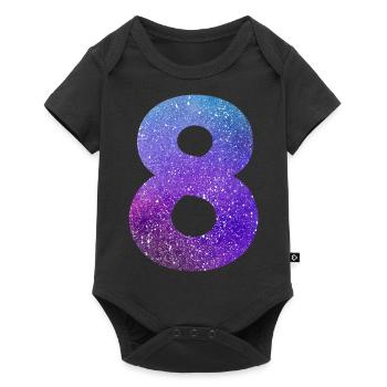 Number 8 galaxy - Baby Premium short-sleeve bodysuit - black - Front