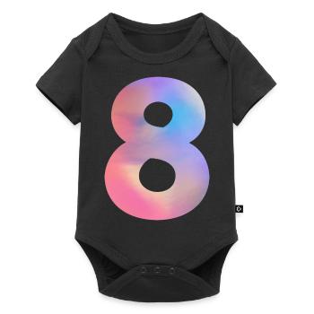 Colorful Number 8 - Baby Premium short-sleeve bodysuit - black - Front