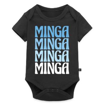 Minga Munich Dialect Gift - Baby Premium short-sleeve bodysuit - black - Front