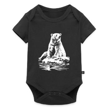 Ours polaire cool - Body à manches courtes Premium Bébé - noir - Devant