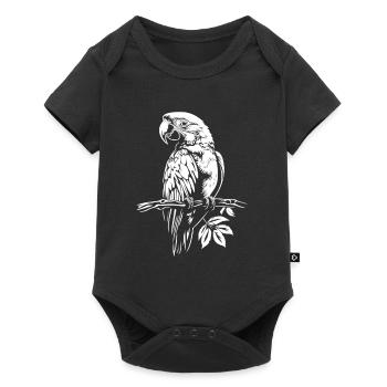 Perroquet blanc - Body à manches courtes Premium Bébé - noir - Devant