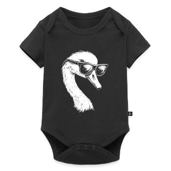 Lunettes de soleil Cool Swan Été - Body à manches courtes Premium Bébé - noir - Devant