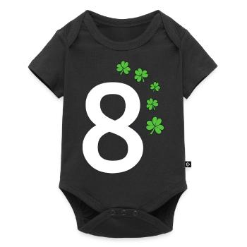 8 - Baby Premium Kurzarmbody - Schwarz - Vorne