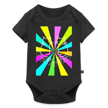 80s Retro Cats Cat Teen - Baby Premium short-sleeve bodysuit - black - Front