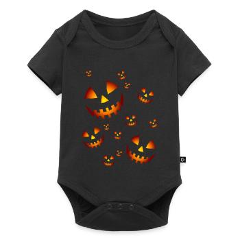 Les citrouilles lumineuses - Body à manches courtes Premium Bébé - noir - Devant