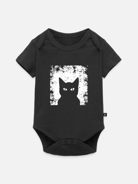 Tolle Katzen Silhouette ! Geschenkidee Katze - Baby Premium Kurzarmbody - Schwarz