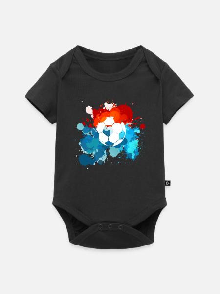 Fussball Farben. Geschenkidee! - Baby Premium Kurzarmbody - Schwarz