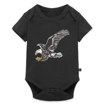 Aigle Liberté Aigle tête volante cadeau volant - Body à manches courtes Premium Bébé - noir - Devant
