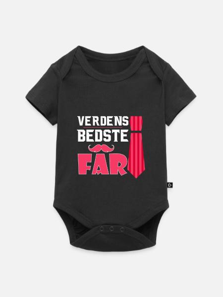 Verdens Bedste Far - Premium kortærmet baby-body  - sort