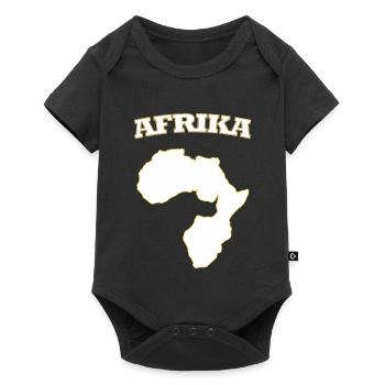 Afrika Silhouette mit Goldrand Afrika Africa  - Baby Premium Kurzarmbody - Schwarz - Vorne