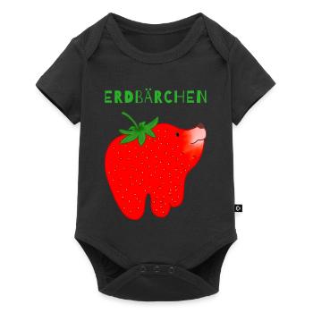 Erdbeere Schmelz Cartoon - Baby Premium Kurzarmbody - Schwarz - Vorne