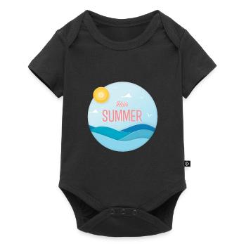 Bonjour été Bonjour été T-shirt imprimé - Body à manches courtes Premium Bébé - noir - Devant