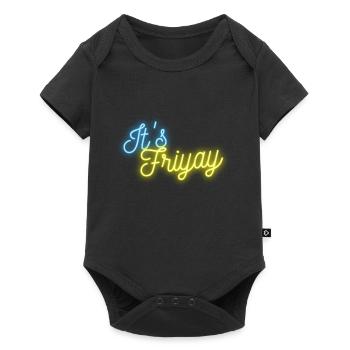 It's Friyay néon police turquoise jaune - Weekendvibes - Body à manches courtes Premium Bébé - noir - Devant