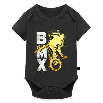 BMX Gold | Vélo BMX | Golden BMX | Briller - Body à manches courtes Premium Bébé - noir - Devant