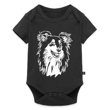 Collie Head "Black Edition" - Baby Premium short-sleeve bodysuit - black - Front