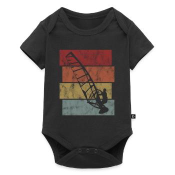 Windsurfer Surfing Retro Windsurfing Windsurfing - Baby Premium short-sleeve bodysuit - black - Front