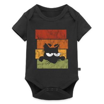 Cat Eyes Retro Cat Cat Cats Miaou ChatOn - Body à manches courtes Premium Bébé - noir - Devant