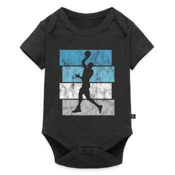 Basket basket basketteur basketteur - Body à manches courtes Premium Bébé - noir - Devant