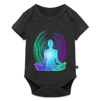 Méditation spirituelle éveil zen - Body à manches courtes Premium Bébé - noir - Devant