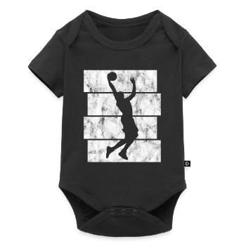 Basket-ball basket-ball basketteur rétro - Body à manches courtes Premium Bébé - noir - Devant
