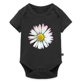 Daisy daisies flower, flower, floral - Baby Premium short-sleeve bodysuit - black - Front