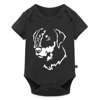 Dobermann Kopf "Black Edition" - Baby Premium Kurzarmbody - Schwarz - Vorne