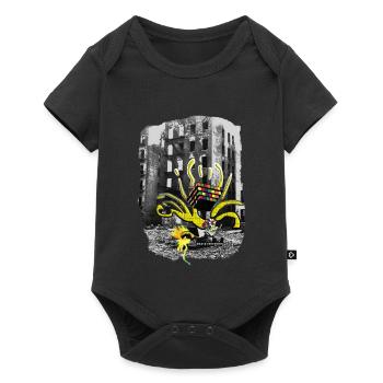 Œil Un - Body à manches courtes Premium Bébé - noir - Devant