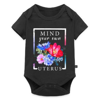 Occupez-vous de votre propre utérus - Body à manches courtes Premium Bébé - noir - Devant
