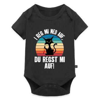 I Reg Mi Net Auf, Du Regst Mi Auf Schwäbisch - Baby Premium Kurzarmbody - Schwarz - Vorne
