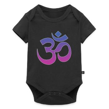 Om Yoga Namaste - Baby Premium Kurzarmbody - Schwarz - Vorne