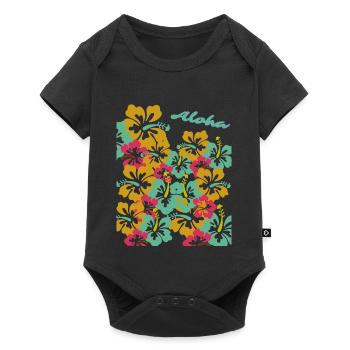 Aloha Hibiscus Hawaiian Vacation Theme - Baby Premium short-sleeve bodysuit - black - Front