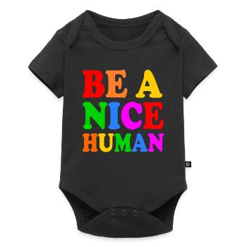 Be a nice human - Body à manches courtes Premium Bébé - noir - Devant