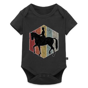 Dressage Équitation Cavaliers de dressage Équitation Équitation - Body à manches courtes Premium Bébé - noir - Devant